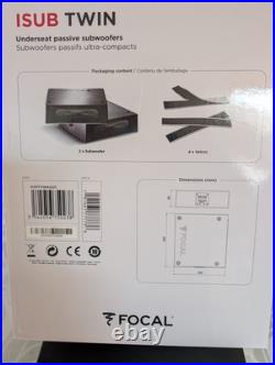 Focal ISUB Twin 2x200W Compact Passive Subwoofer (Pack of 2) Focal ISUB Twin 2x200W Compact Passive Subwoofer (Pack of 2)