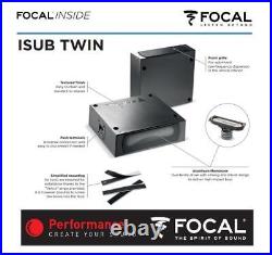 Focal Isub Twin Subwoofer Pair under-Seat Stable Subwoofer 2 x 200 Watt, 2 Ohm