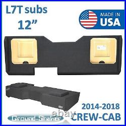 For Chevy Silverado Crew-Cab For kicker L7T 12 Dual Subwoofer enclosure sub box