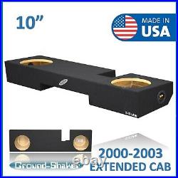 Ford F-150 Extended Cab Truck 2000-2003 10 Dual Sub Box Subwoofer Enclosure