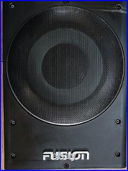 Fusion CP-AS1080 8 600 Watt Super Slim Active Subwoofer Car Underseat Used