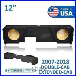 Gmc Sierra Double-Cab 2007-2018 12 Dual Sealed Speaker Box Subwoofer Enclosure