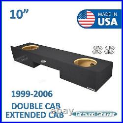 Gmc Sierra Extended Cab 1999-2006 10 Dual Sealed Sub Box Subwoofer Enclosure