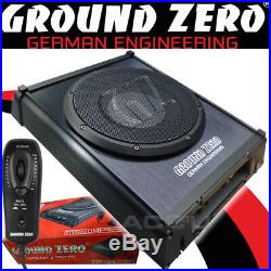 Ground Zero 8 Active Amplified Car Underseat Slim Subwoofer Bass Box Enclosure