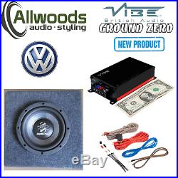 Ground Zero 8 Iridium Sub and Vibe Amp Package Underseat VW T5 custom box