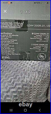 Ground Zero Hydrogen GZHW 20XSPL-D1 Sub 20cm 8 Inch SPL Subwoofer 700w RMS