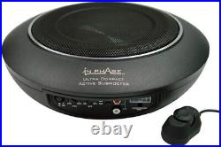 In Phase USW10 300W Underseat Subwoofer with Wiring Kit and BassRemote