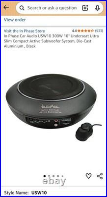 In Phase USW10 Ultra Compact Active Underseat Subwoofer Brand New Boxed