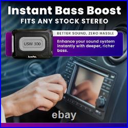 In Phase USW300 300W Underseat Subwoofer Active Car Subwoofer with Built-In Am