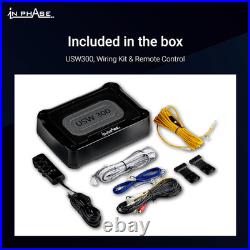 In Phase USW300 300W Underseat Subwoofer Active Car Subwoofer with Built-In Am