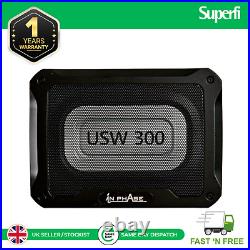 In Phase USW300 300W Underseat Ultra Slim Compact Active Subwoofer System