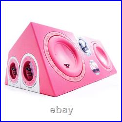 In Phase XTP208 2000W double 8 subwoofer in custom pink enclosure