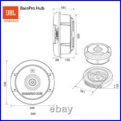 JBL BassPro Hub Sub Spare Wheel Tire Well Active Subwoofer with Remote 200w RMS