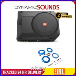 JBL Basspro SL2 8 Compact Amplified Under Seat Subwoofer + Complete Wiring Kit