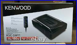 KENWOOD under-Seat Car sub Bass KSC-SW11 Active Subwoofer Housing Remote Control