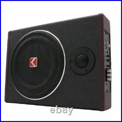 KUERLE 8'' 600W Active Under Seat Car Subwoofer Audio Speaker Stereo Powered