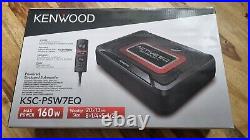 Kenwood KSC-PSW7EQ 160 Watts Amplified UnderSeat Car Sub Subwoofer & Wiring NEW