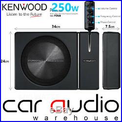 Kenwood KSC-PSW8 250 Watts Active Underseat Car Sub Box Subwoofer & Amplifier