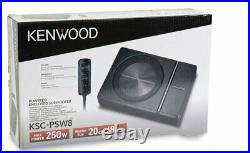 Kenwood KSC-PSW8 250 Watts Single 8 Under Seat Compact Powered Subwoofer NEW