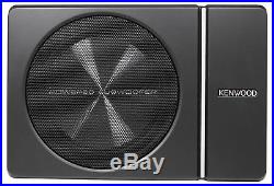 Kenwood KSC-PSW8 8 250w Slim Under-Seat Powered Car/Truck Subwoofer + Wire Kit