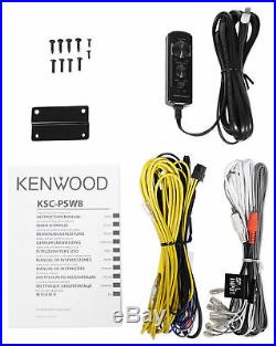 Kenwood KSC-PSW8 8 250w Slim Under-Seat Powered Car/Truck Subwoofer + Wire Kit