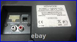 Kenwood KSC-SW10 Powered Enclosed Subwoofer 150w Remote Car Audio Plus Wires