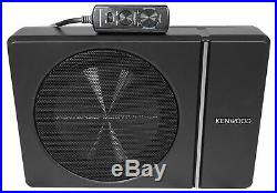 Kenwood Ksc-psw8 Car 8 Inch Under Seat Powered Subwoofer Enclosure With Remote