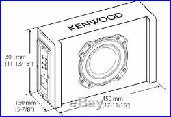 Kenwood PA-W801B 8 Active Oversized Subwoofer In Ported Enclosure 400W Power
