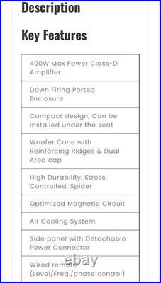 Kenwood PA-W801B 8 All in One Powered Subwoofer 400W