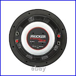Kicker Car Audio CompRT 8 in. Subwoofer Thin Profile Dual Voice Coil 2 Ohm Black