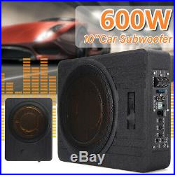 MECO 10 Inch Car Subwoofer Sub Woofer 600W Amplifier Slim Amp Audio Underseat