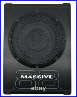 Massive Audio BOOM88 8 200 Watt RMS Hideaway Under Seat Powered Subwoofer