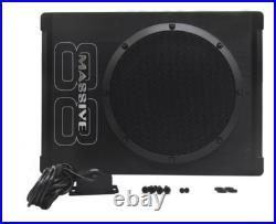 Massive Audio BOOM88 8 200 Watt RMS Hideaway Under Seat Powered Subwoofer