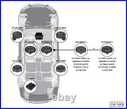 Match 8 Upgrade Underseat subwoofers for BMW 5 G30 G31 G38 Series 400w Pair Set