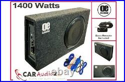 NEW UPGRADE 12 Slim line Active Amplified Bass Box Sub Car Subwoofer Amp 1400W