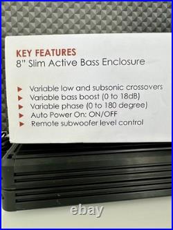 PHOENIXGOLD 8 inch Slim Active Bass Enclosure Car Subwoofer 300 watts