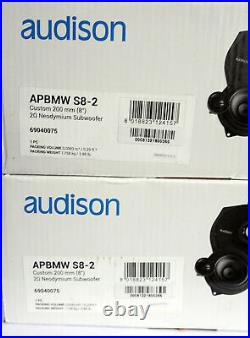 Pair of Audison Prima APBMW S8 2ohm Under Seat Subwoofers Subs BMW 150w RMS