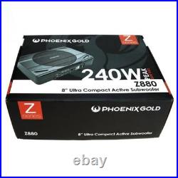 Phoenix GoldZ880 Z Series 8 Inch Slim Active Under Seat Subwoofer Aluminium 240W