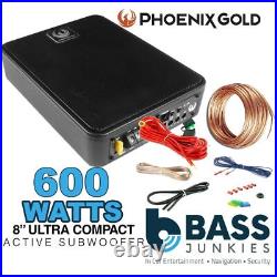 Phoenix Gold 600 Watts 8? Act Car Underseat Subwoofer & Amp Kit For Mitsubishi