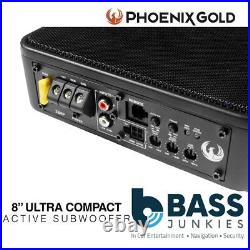 Phoenix Gold 600 Watts 8? Act Car Underseat Subwoofer & Amp Kit For Mitsubishi