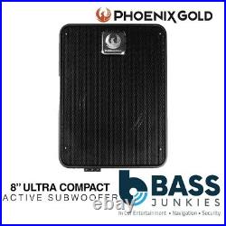 Phoenix Gold 600 Watts 8? Active Car Underseat Subwoofer & Amp Kit For Citroen