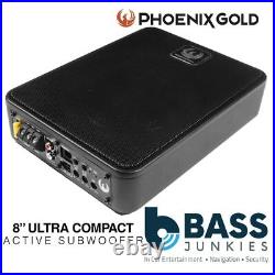 Phoenix Gold 600 Watts 8? Active Car Underseat Subwoofer & Amp Kit For Citroen