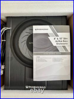 Phoenix Gold 8 inch Underseat Active Slim Car Subwoofer 300 Watts
