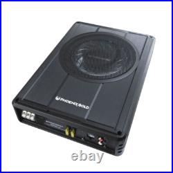 Phoenix Gold Underseat 8 Slim Active Bass Enclosure + Amplifier Wiring Kit