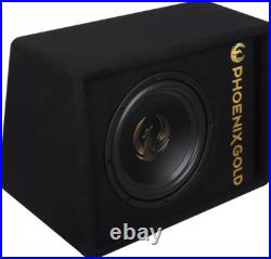 Phoenix Gold Z10AB 10 800W Max Active Subwoofer 200W RMS with Amp & Install Kit