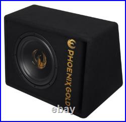 Phoenix Gold Z10AB 10 800W Max Active Subwoofer 200W RMS with Amp & Install Kit