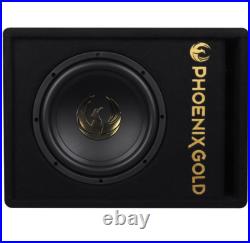 Phoenix Gold Z10AB 10 800W Max Active Subwoofer 200W RMS with Amp & Install Kit