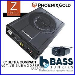 Phoenix Gold Z8150V2 8 Inch 300 Watts Underseat Amplified Car Subwoofer
