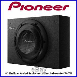Pioneer TS-A2000LB 8 Shallow Sealed Enclosure 2-ohm Subwoofer 700W BNIB