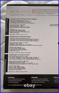 PowerBass ACS-4120 4 Channel 480W RMS Class A/B Full Range Compact Amplifier